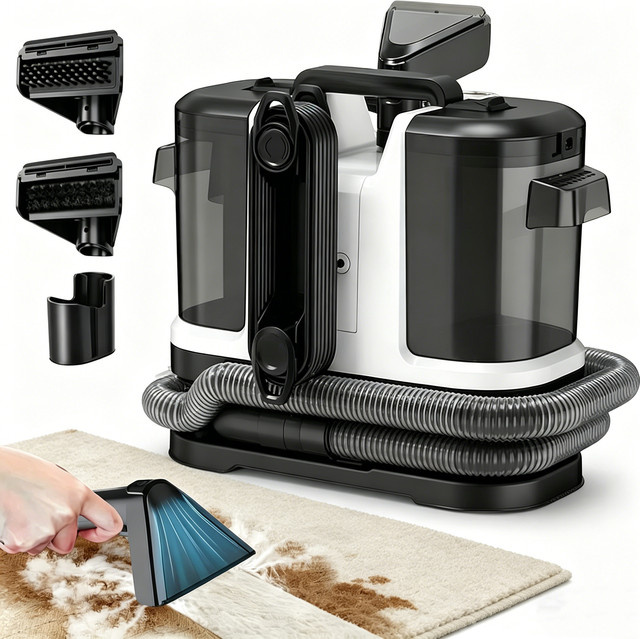 Vremota Handheld-Teppichreiniger Pro in Schwarz mit 500 W und 12 kPa für Sofa und Teppich, multifunktionaler Nassreiniger - Bild 1