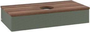 V&B Waschtischunterschrank Antao mit Frontstruktur in Grau, B/T/H: 100 x 50 x 19 cm - Bild 1
