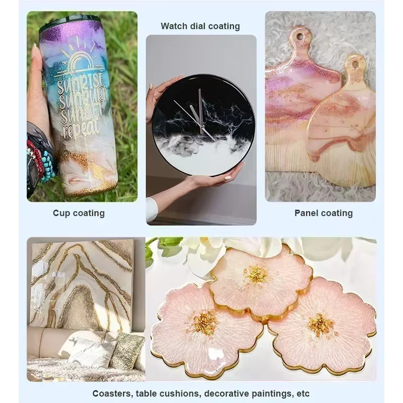 CNMI AB Epoxidharz-Set mit kristallklarem Härter und UV-Farbstoff für DIY-Projekte, Schmuckherstellung und Kunstguss, transparent - Bild 2