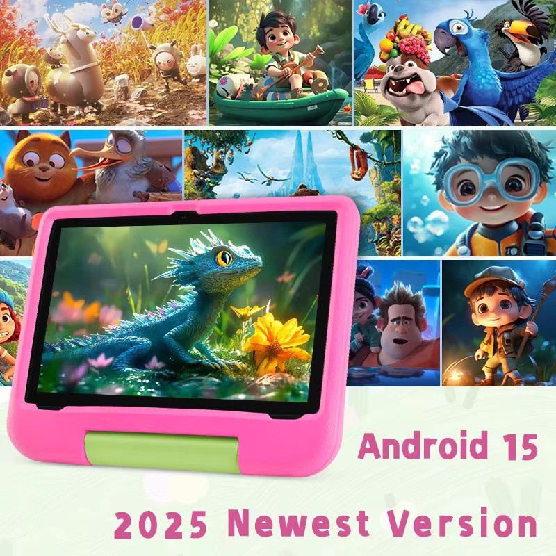 Paitanry Kinder-Tablet in Pink mit 10,1 Zoll Display, Android 15, 8 GB RAM, 64 GB Speicher, Octa-Core Prozessor, Dual-Kamera und elterlicher Steuerung inklusive Schutzhülle - Bild 5