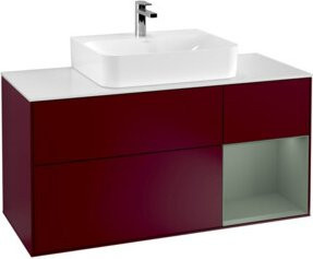 V&B Waschtischunterschrank Finion mit Wandbeleuchtung, lackiert, Breite: 120 cm, Tiefe: 50,1 cm, Höhe: 50,1 cm - Bild 1
