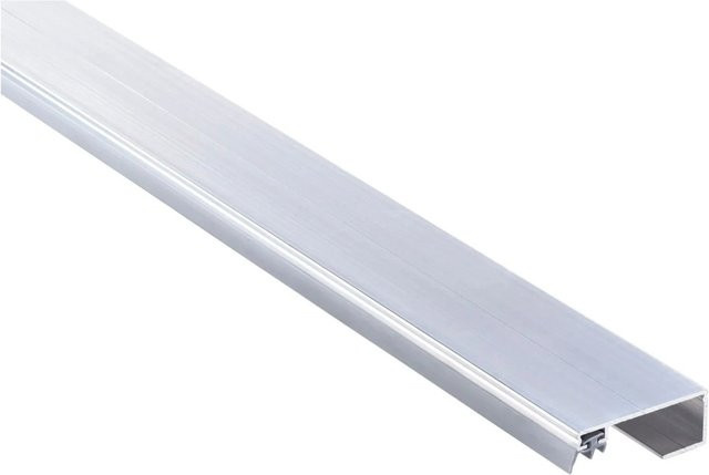 T&J Universalsystem 60-Randoberprofil für 8/10 mm inklusive Dichtung in Silber, Länge: 6000 mm - Bild 1