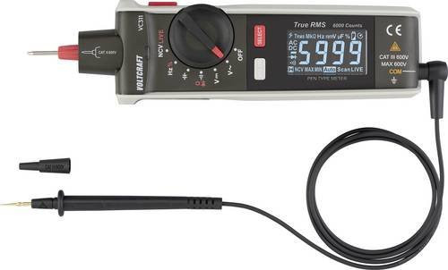 Voltcraft VC311 Digitales Stiftmultimeter CAT III 600V in Grau mit 6000 Counts - Bild 1