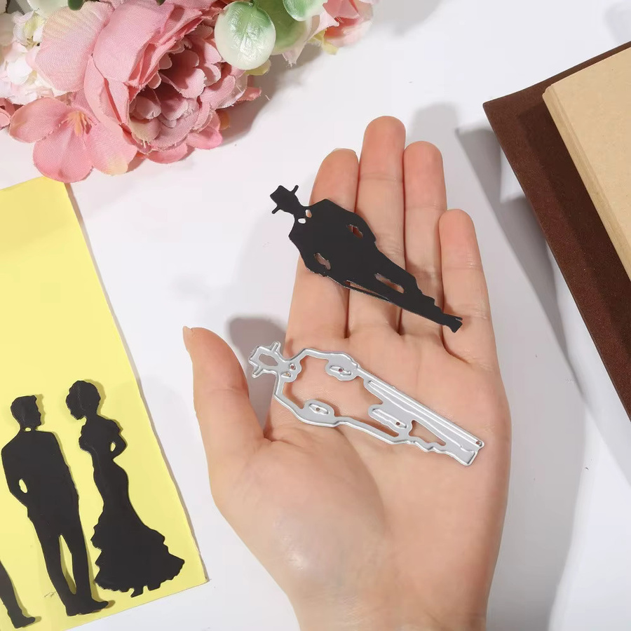 Metall Stanzform Gentleman und Dame Silhouette für Porträt Schneiden und Prägen - Bild 3