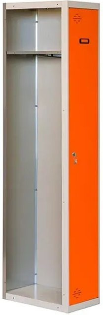 PROREGAL Spind AMEGO Anbaumodul Schließfach Garderobe Grau-Orange H: 180 cm, B: 30 cm, T: 50 cm - Bild 1