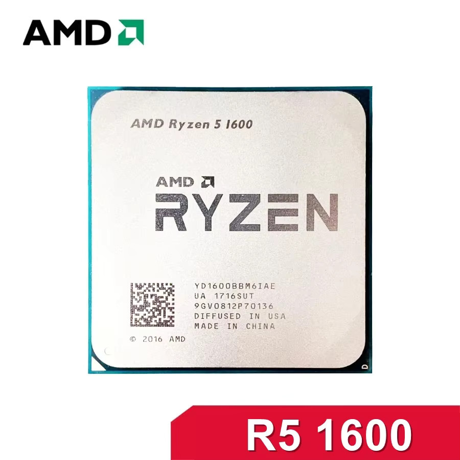 AMD Ryzen 5 1600 Prozessor AM4 mit 3,2 GHz und 6 Kernen/12 Threads, CPU YD1600BBM6IAE in Silber - Bild 2