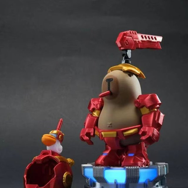 Bandai Eisen-Capybara-Held Magnetische Mecha-Rüstung Capybara-Puppe, Actionfigur - Bild 1