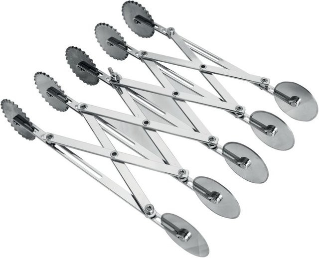 Schneider Teigschneider aus Edelstahl mit 5 Rädchen glatt und gezackt, Silber, Durchmesser: 5,5 cm - Bild 1