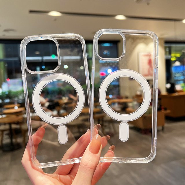 Magnetische MagSafe Schutzhülle für iPhone 11 bis iPhone 17 Pro Max in Transparent - Bild 1
