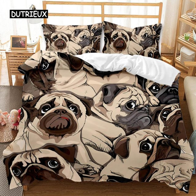 Bettwäsche-Set mit Deutscher Schäferhund Motiv von Binchi Outdoor Product, beige, 3-teilig, B/H: 150 x 200 cm - Bild 1