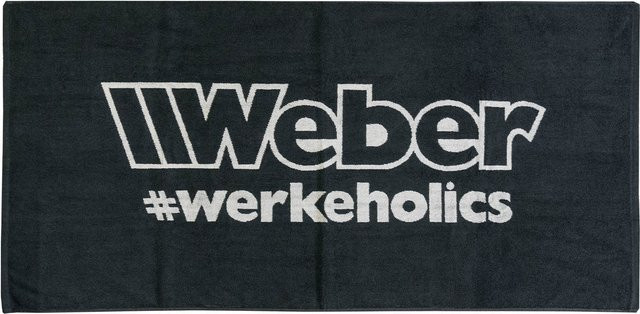 Weber #Werkeholics Handtuch aus Baumwolle in Schwarz, B: 70 cm, L: 140 cm - Bild 1