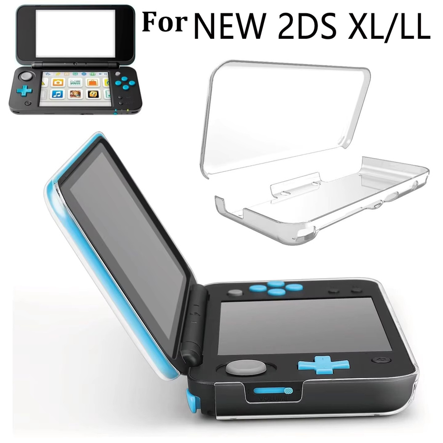 ChengHaoRan Split Typ Harte Schutzhülle für Nintendo 2DS LL und 2DS XL, Transparent, Staub- und Kratzfest - Bild 3