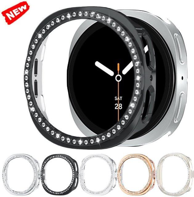 EIMO Uhrenhülle Samsung Galaxy Watch 8, Diamant, Silber, PC - Bild 1