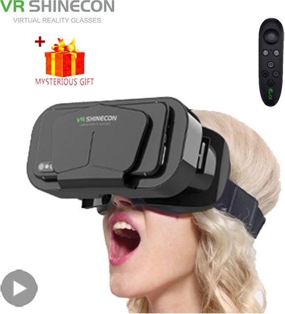 Shinecon Virtual Reality 3D Headset VR Brille in Schwarz für Smartphones und Mobile Games - Bild 1