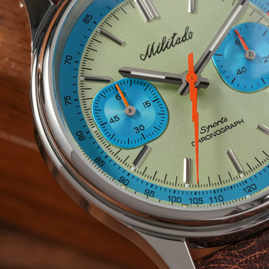Militado Chronographenuhr, Quarz, Edelstahl, Saphirglas, 40 mm, Herren - Bild 2