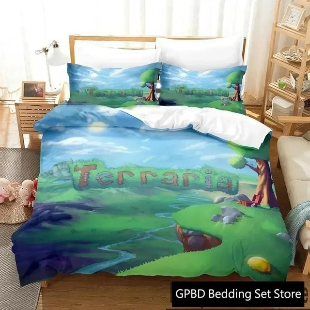 Lodestar Terraria Bettwäscheset mit 3D-Druck, Multicolor, B/H: 135 x 200 cm - Bild 1