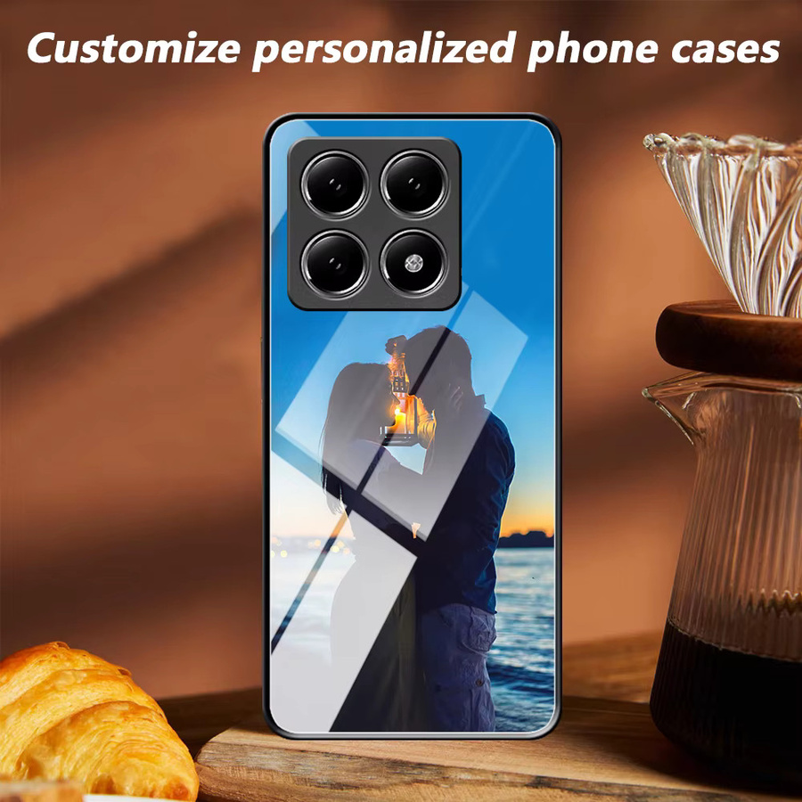 Personalisierte Fotospiegel Handyhülle aus Glas für Xiaomi 14, 14 Pro, 14 Ultra, 14T und 14T Pro in Schwarz und Multicolour - Bild 2
