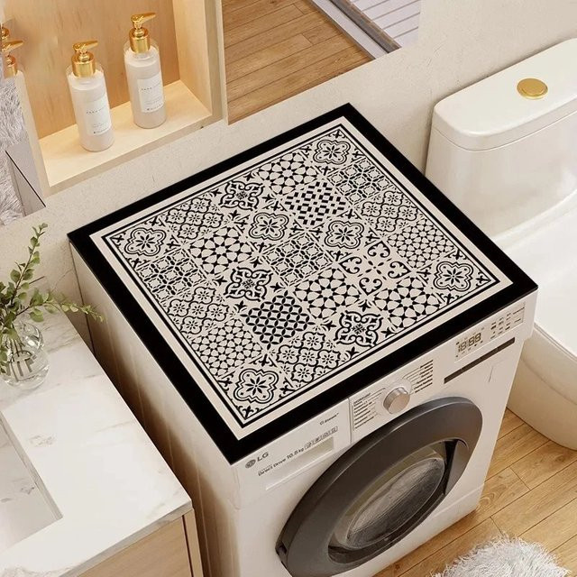 Wasserdichte Schutzmatte für Waschmaschine und Kühlschrank sowie Staubschutzmatte für Mikrowelle und Tisch mit Maßen B: 30,0 cm, T: 20,0 cm, H: 1,0 cm - Bild 1
