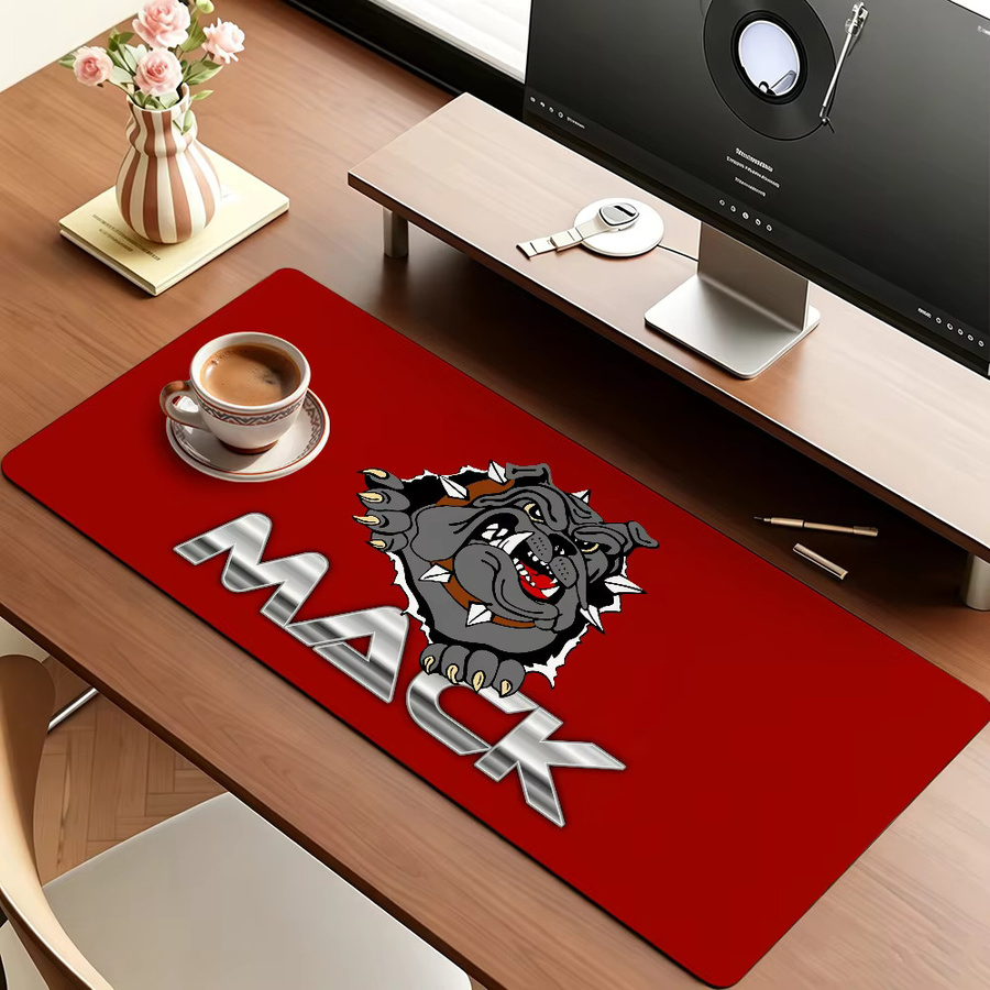 Fashion Car M-Mack T-Trucks Mauspad in Rot, große rutschfeste und wasserdichte Gaming-Matte mit genähten Kanten für Büro und Alltag - Bild 2