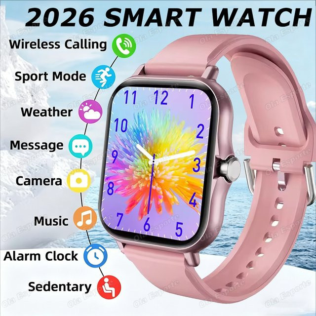 Ola Esporte Smartwatch, Schwarz, Silikon, Rechteckig, Wasserdicht - Bild 1