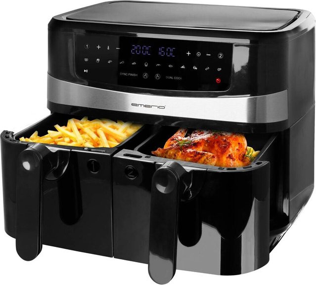 Emerio Heißluftfritteuse AF-126672.4 Dual Zone in Schwarz, B/H/T: 41 x 36 x 45 cm - Bild 1