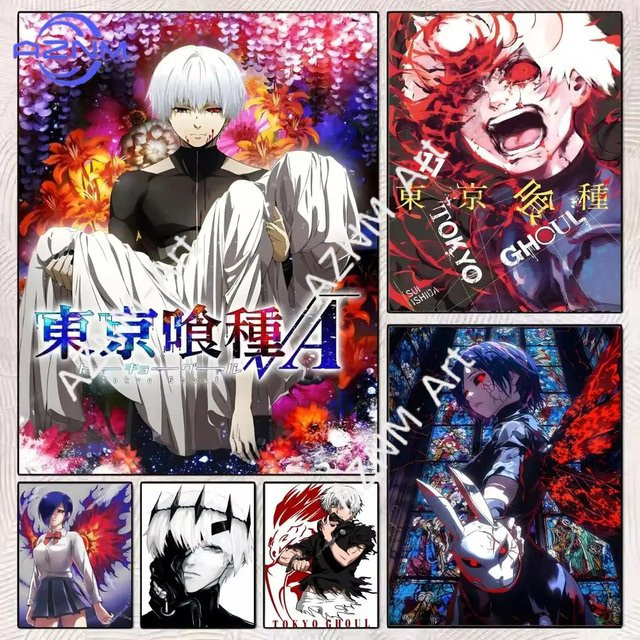 KAYOU Tokyo Ghoul Anime Poster, selbstklebende Wanddekoration in Mehrfarbig - Bild 1