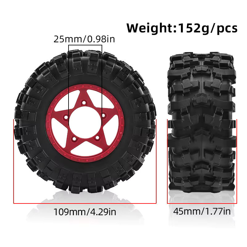 Meep 1/10 Short Course Reifen und Räder, mit 3 Adaptern, Zubehör - Bild 3