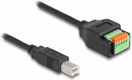 Delock USB 2.0 Adapter mit USB-B-Stecker und USB-B-Buchse in Schwarz, Länge: 0,15 m - Bild 1