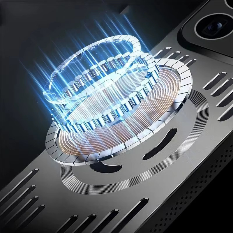 Xiaomi Poco F8 F7 Pro Ultra Schutzhülle aus Aluminiumlegierung in Schwarz mit Wärmeableitung und magnetischer Ladefunktion - Bild 6