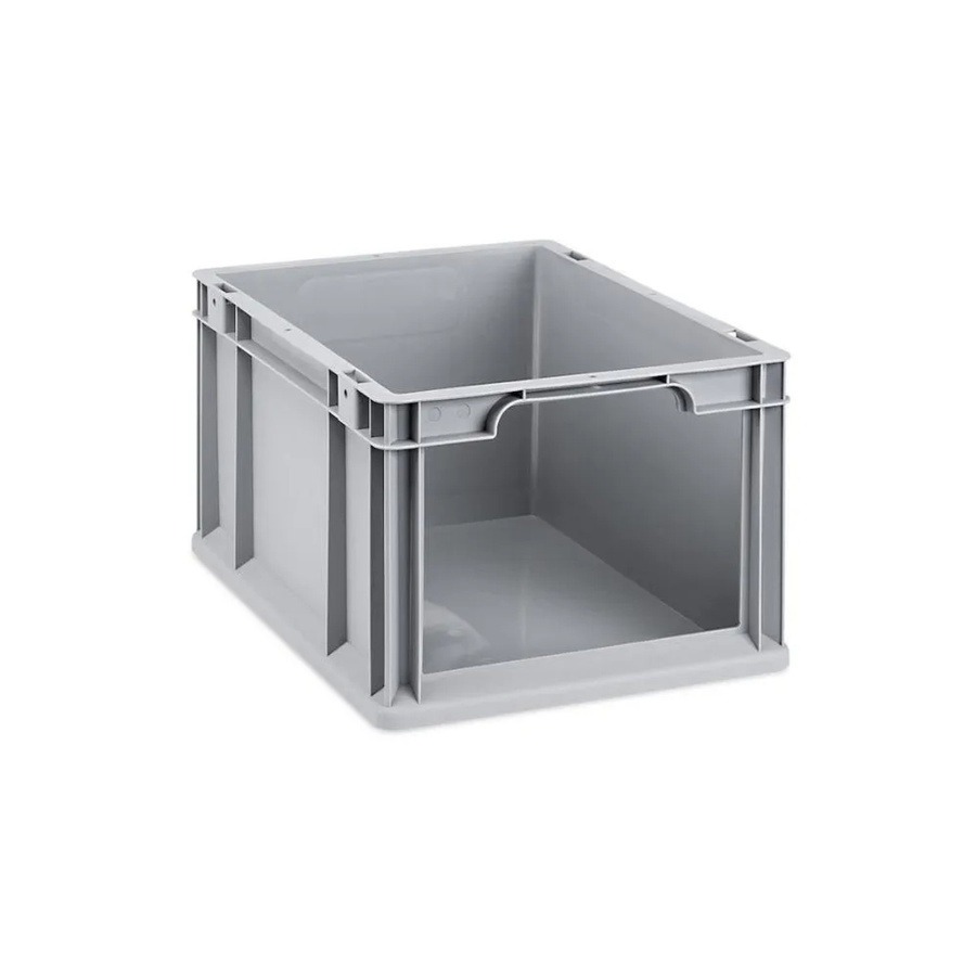 PROREGAL Eurobox NextGen Store Eurobehälter mit offener Front in Grau, H x B x T: 22 x 30 x 40 cm, 20 Liter, mit verstärkten Wänden - Bild 2