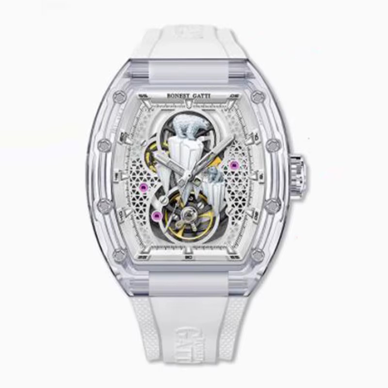 LOBINNI Automatik-Armbanduhr, Tonneau, 45 mm, Herren, Kunststoff, Kautschuk - Bild 1