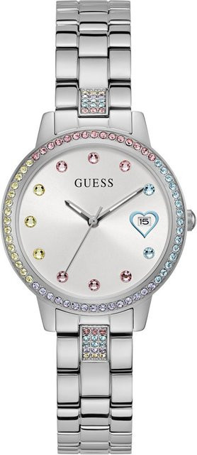 Guess Damenuhr, Quarz, Edelstahl, Silber, 34 mm, 1 ATM - Bild 1