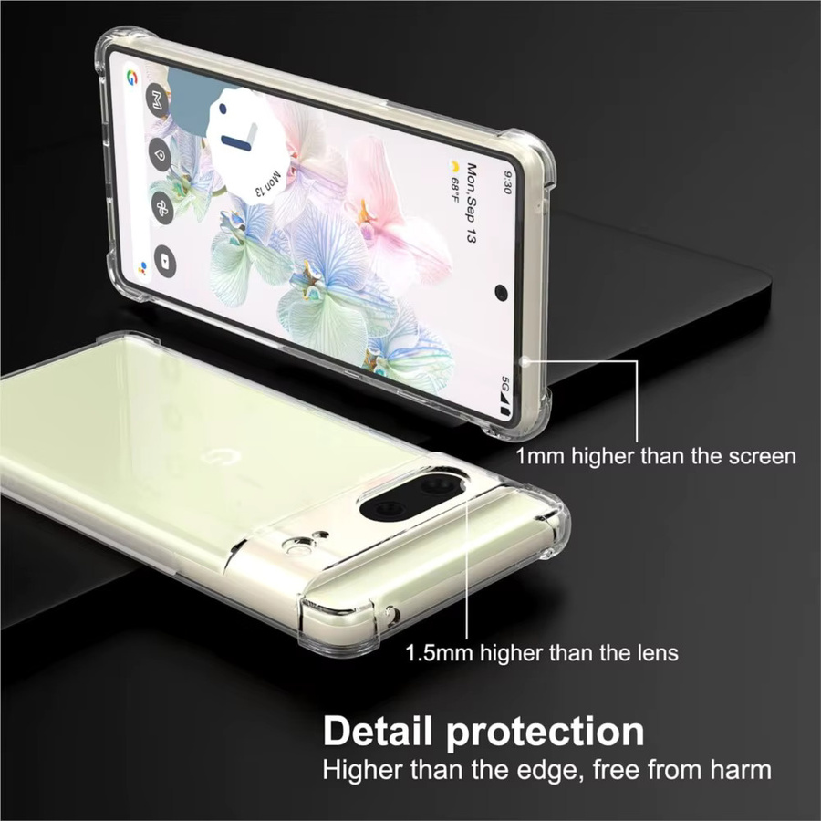 Stoßfeste transparente Air-Bag Schutzhülle für Google Pixel 6 7 8 9 10 Pro XL und Pixel 6A 7A 8A 9A mit 1,5 mm Dicke - Bild 3