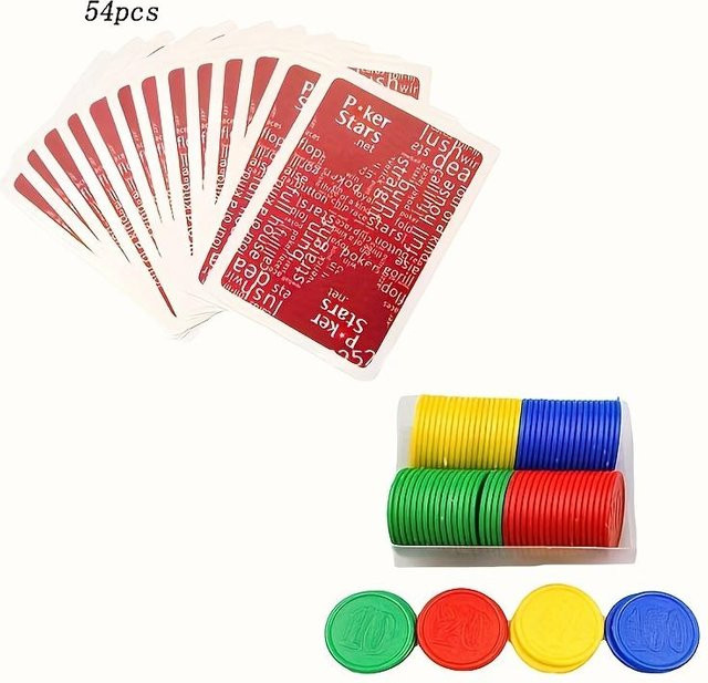 SZ-Damai Poker-Tischspielset aus Kunststoff rot - Bild 1
