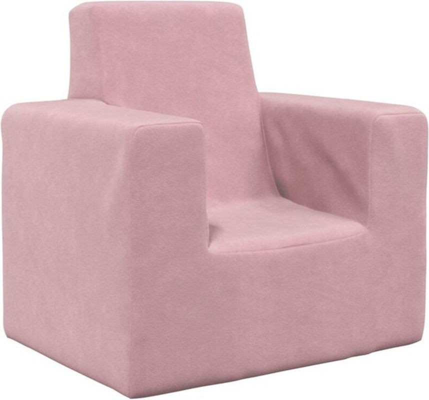 Kindersofa aus weichem Plüsch von vidaxl in Rosa, B/H/T: 52 x 38 x 50 cm - Bild 1