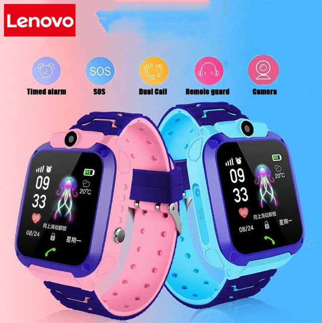 Lenovo 4G Smart Kinderuhr in Blau mit SIM-Karte, GPS-Tracking, Anruffunktion, Kamera und Wasserdichtigkeit für Apple und Android - Bild 1