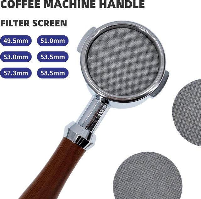 Wiederverwendbares Puck-Sieb von TIME OWNER für Espressomaschinen, silbernes Mesh-Sieb mit feiner Maschenstruktur, Durchmesser: 5,8 cm - Bild 1