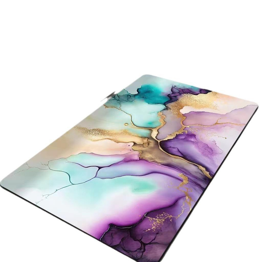Saugfähige und rutschfeste Badezimmermatte von Yiran Furniture mit floralem Design in Multicolour, B/T: 90 x 60 cm - Bild 2