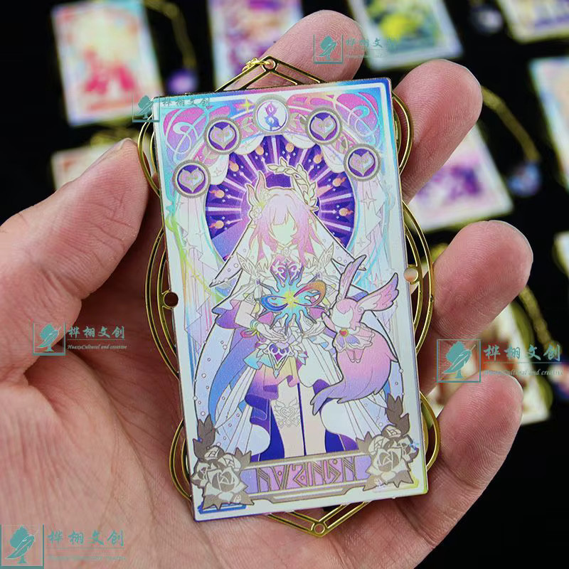 Chrysos Heir Metall-Lesezeichen Honkai Star Rail Eidolon aus Messing in Gold und Multicolour, Höhe: 12,0 cm - Bild 3