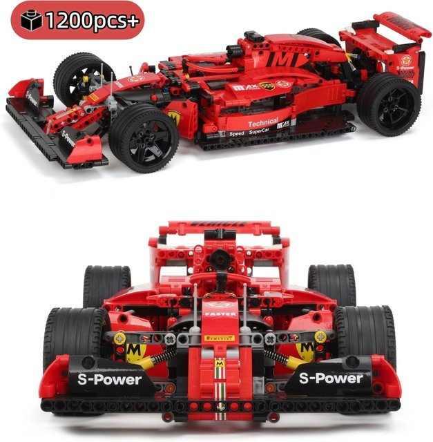 yaafun Rotes Sportwagen-Modell, Bausteinset, 1:10, 1200 Teile - Bild 1