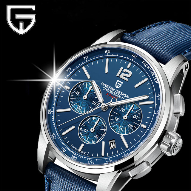 PAGANI DESIGN Chronograph, Quarz, Edelstahl, Saphirglas, Herren - Bild 1
