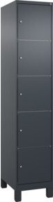 C+P Schließfachschrank Classic PLUS mit Füßen, 1 Abteil, Anthrazitgrau, B/T/H: 40 x 50 x 195 cm - Bild 1