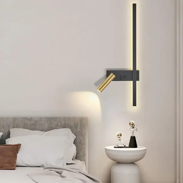Moderne sanoni LED-Wandleuchte mit integrierter LED für Schlafzimmer und Wohnzimmer - Bild 1