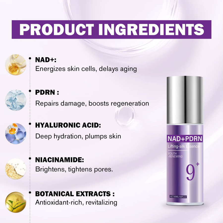 SAUVASINE 9+ NAD+ PDRN Lifting-Sil Essenz Serum, 50 ml, Damen - Bild 2