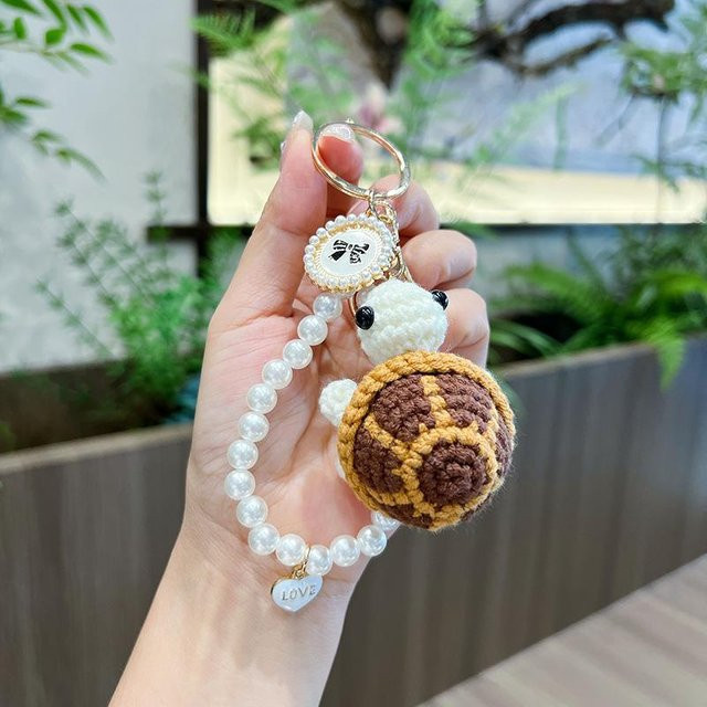Rd lala Anhänger Mini-Schildkröte, Perlenkette, Unisex - Bild 1