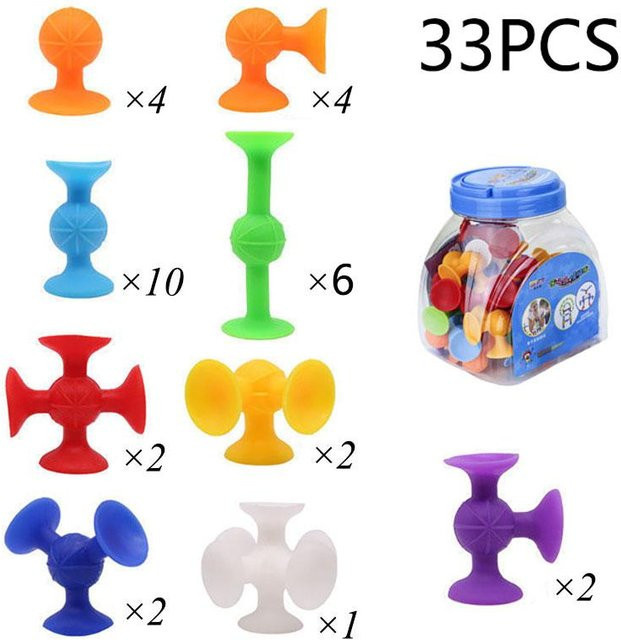 Binchi Fitness Silikon-Saugnapf Bausteine, Konstruktion, Pädagogisches Spielzeug - Bild 1