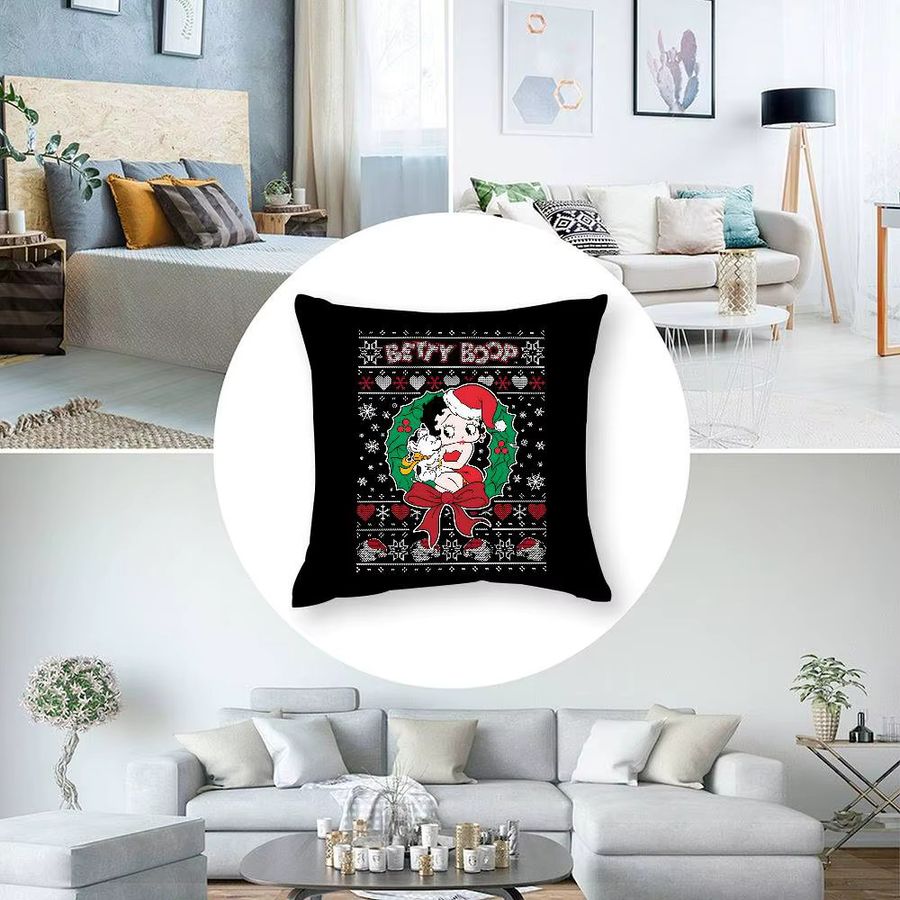 B-Bettys-boops Weihnachts-Kissenbezug aus kurzem Plüsch mit doppelseitigem Druck für dein Sofa und deine Dekoration - Bild 5