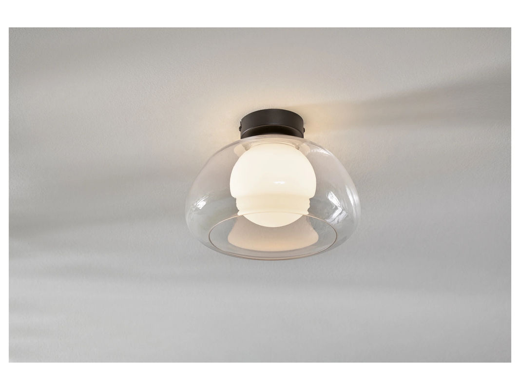 LIVARNO HOME LED-Wand- und Deckenleuchte mit transparentem Glasschirm und mattschwarzem Stahlgehäuse - Bild 4