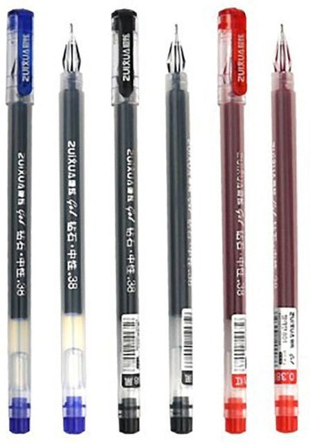 Hochwertiger Gelstift mit Diamantspitze aus Kunststoff in Blau oder Mehrfarbig - Bild 1