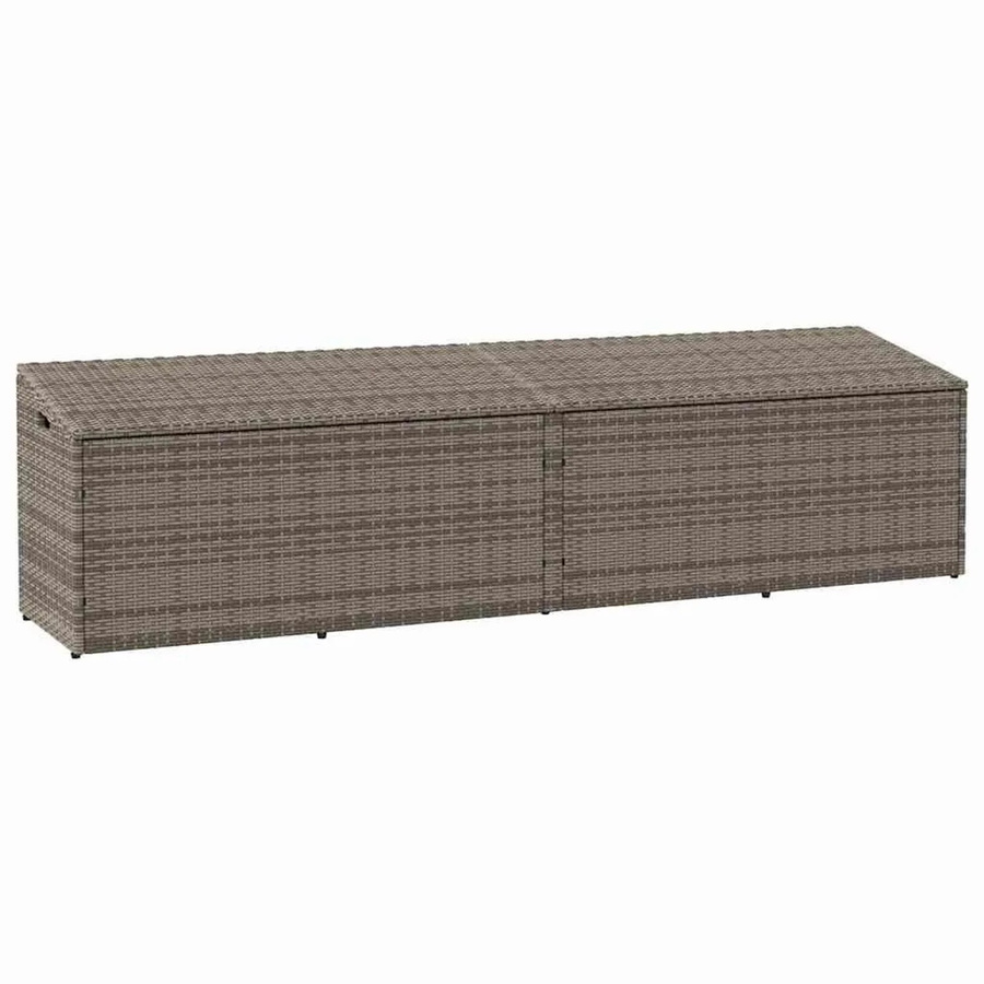 vidaXL Garten-Auflagenbox aus Poly Rattan in Grau, B/T/H: 220 x 50 x 58 cm - Bild 2